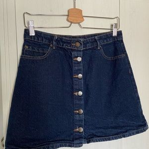 Mini denim skirt